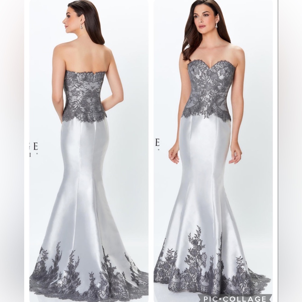 Brand new Montage by Mon Cheri Mikado trumpet strapless Gown - Picture 3 of 12